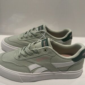 Reebok Ladies Green and White Sneakers with Lace Front.